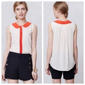 Anthropologie Postmark Peter Pan Collar Top